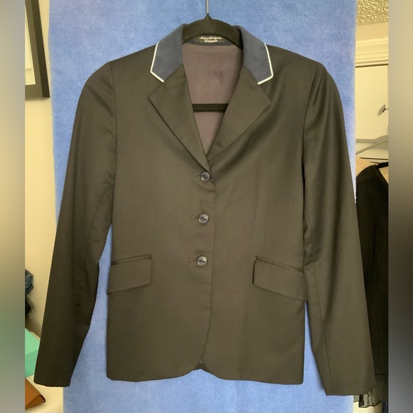 Grand Prix Extreme Stretch Kids Show Coat Navy 14R Made in Canada - Picture 1 of 5